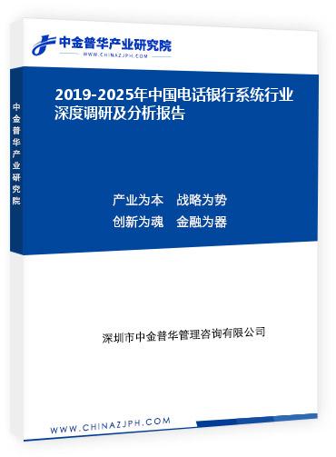2019-2025年中國電話銀行系統(tǒng)行業(yè)深度調研及分析報告